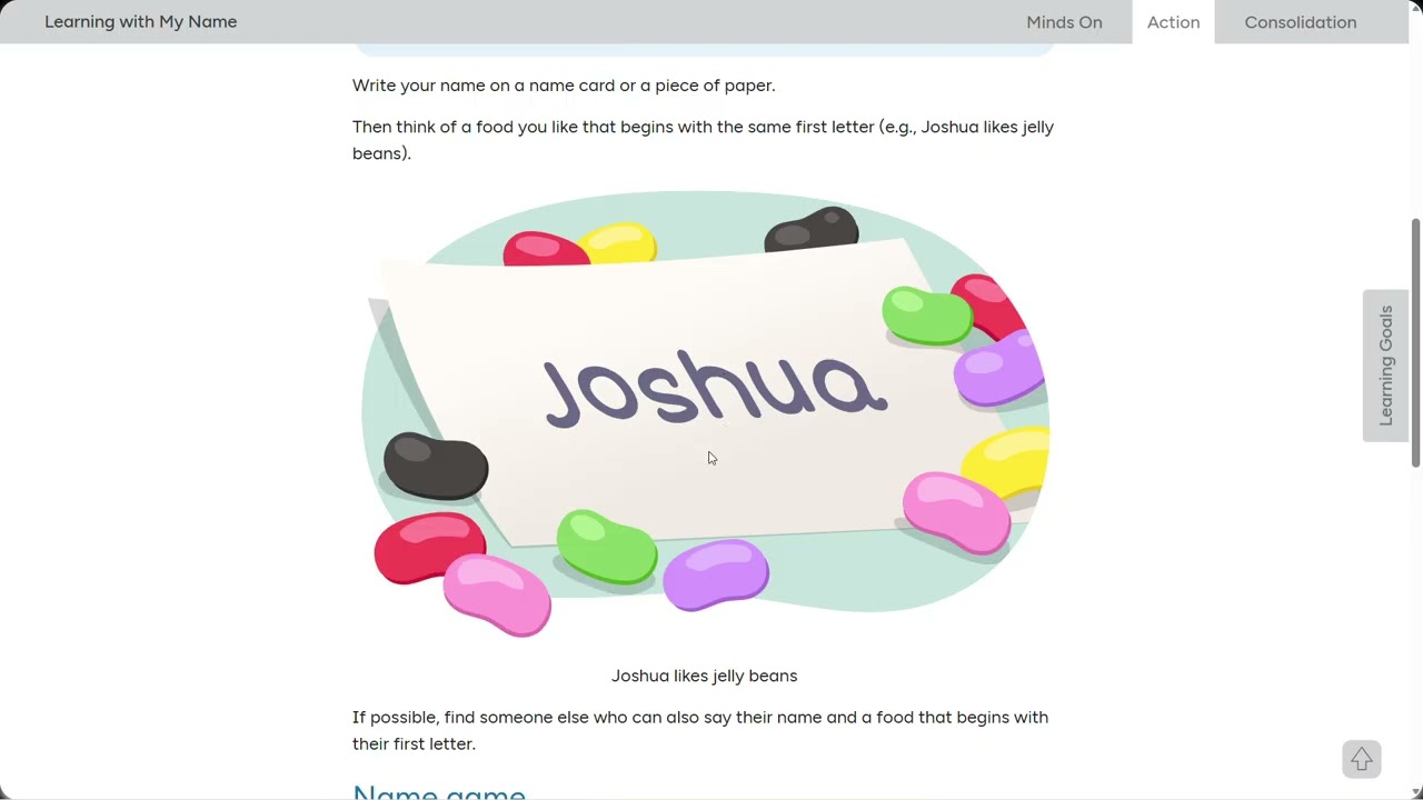 learning your name for kindergarteners