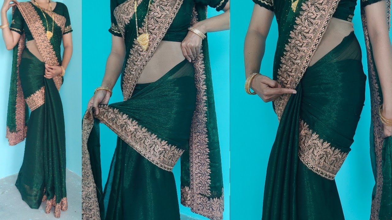 Bollywood style saree draping tutorial | step by step new style saree draping perfectly