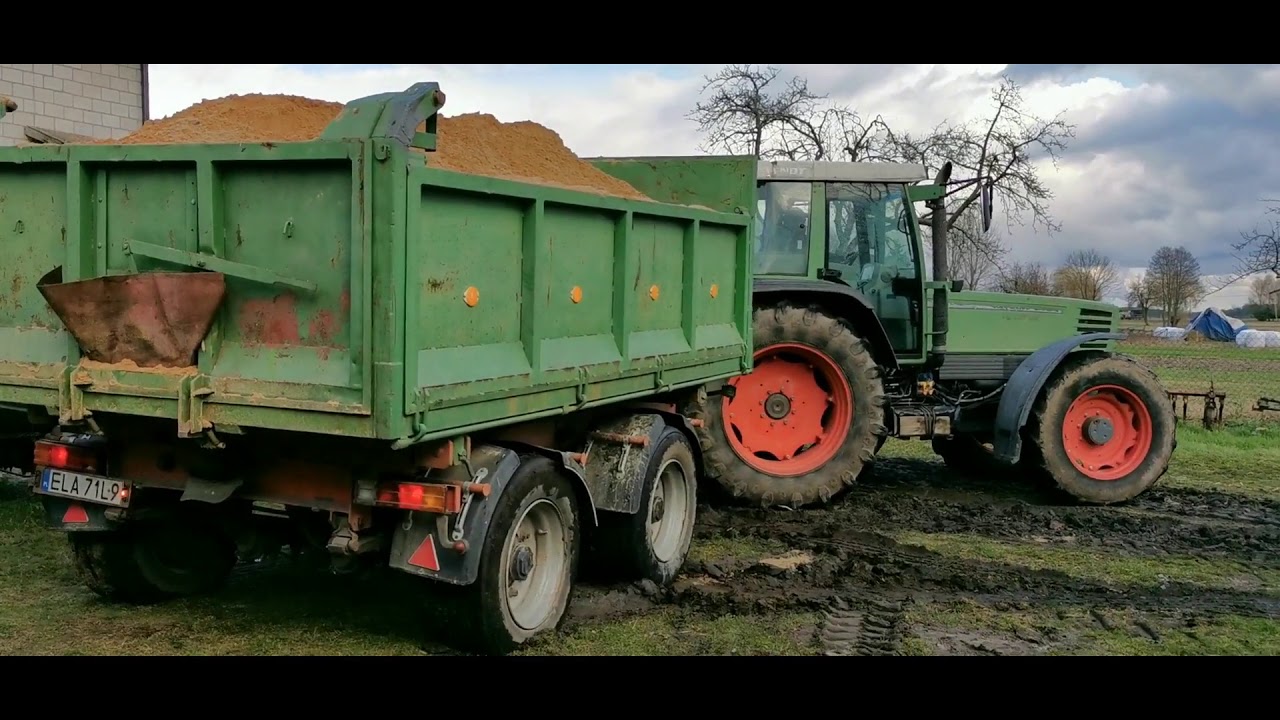 Wtopa - Fendt 512c + 15t żwiru (na tandemie)