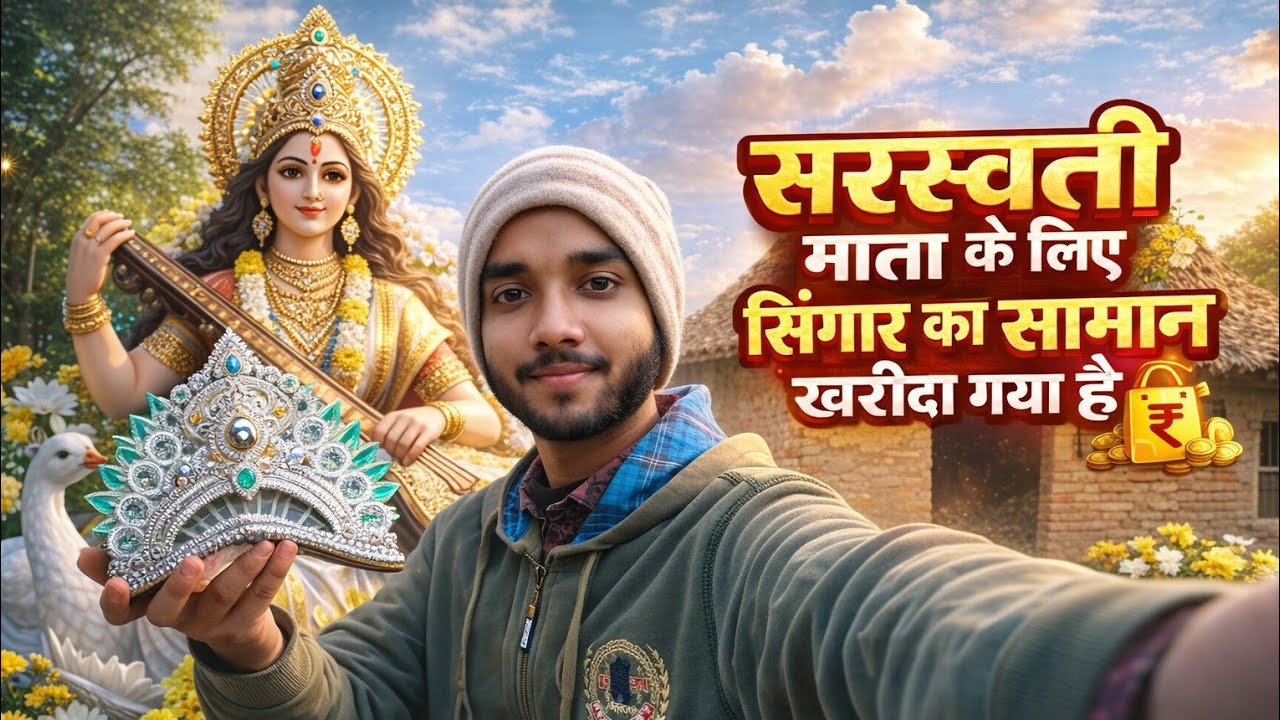 सरस्वती माता के लिए सिंगार का सामना खरीदा गया है 😍 Middle Class Daily Life Vlog 