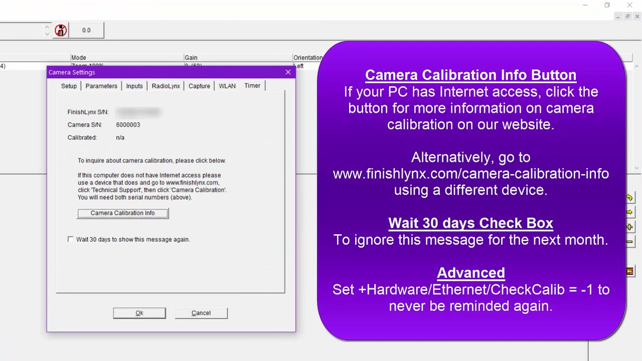 FinishLynx 11.22: Camera Calibration & Certification