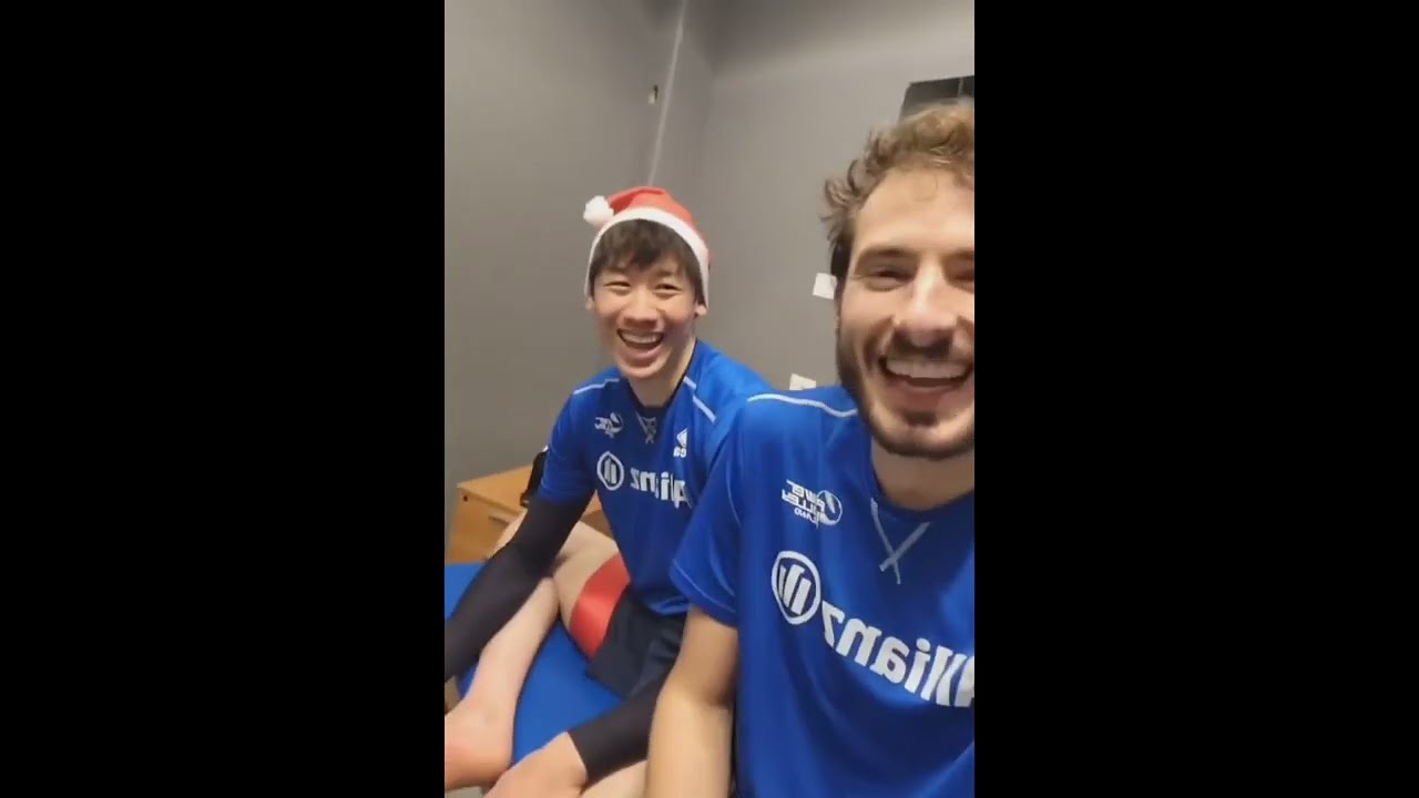 Merry Christmas from Yuki, Matteo, Paolo  #石川祐希 #yukiishikawa #powervolleymilano