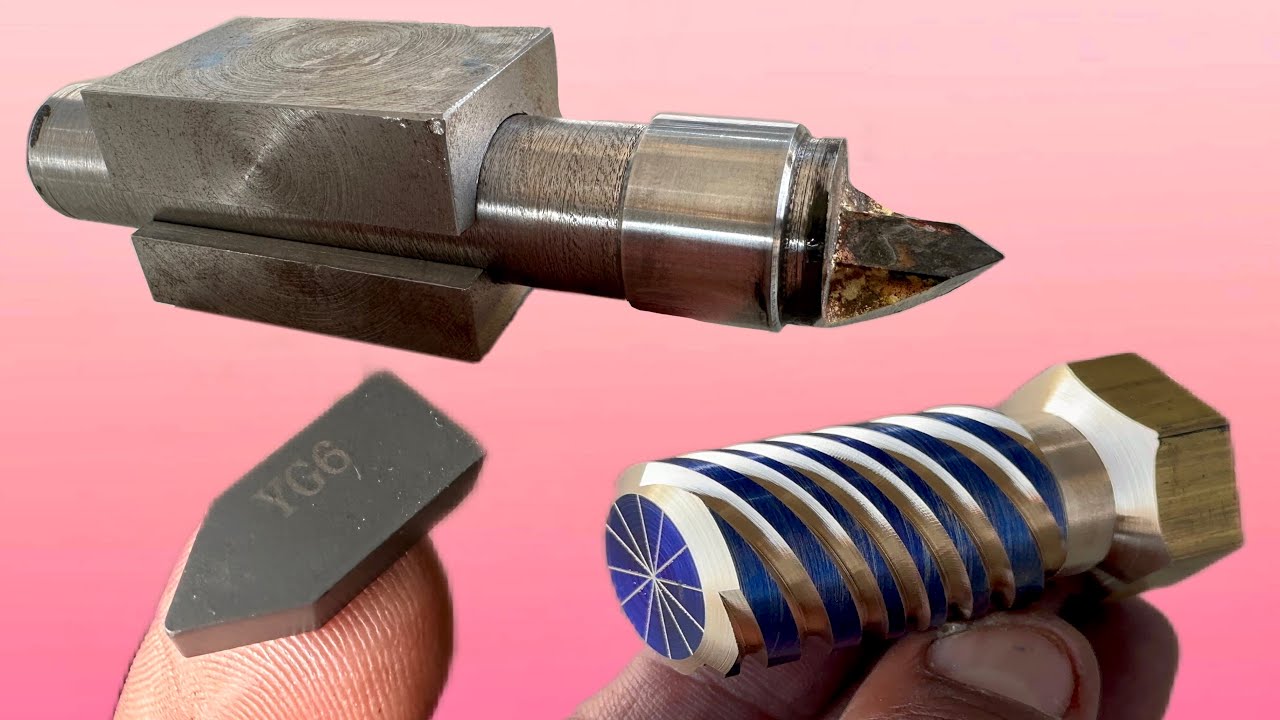 A five head thread tool making ideas on lathe | Thread turning worms gear tools manufactured