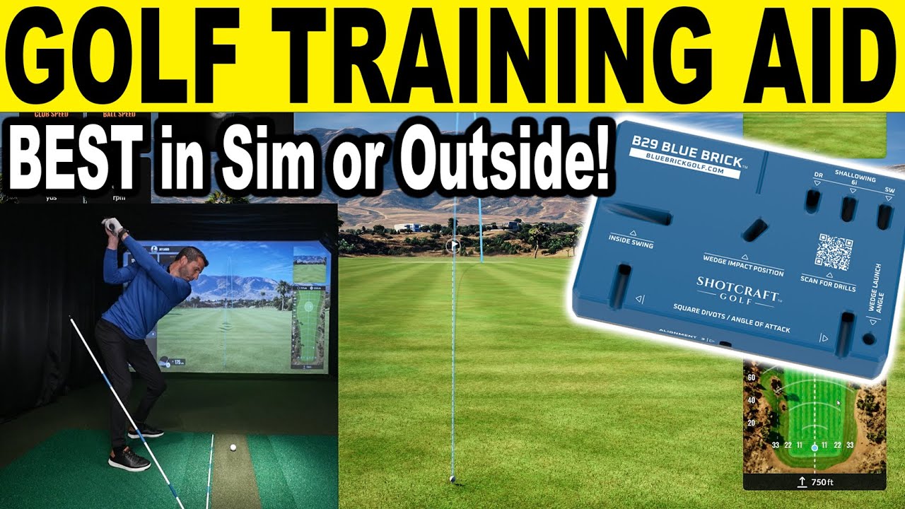 Golf Swing Training AID for Golf Simulators! (B29 Blue Brick Review & Discount Code)