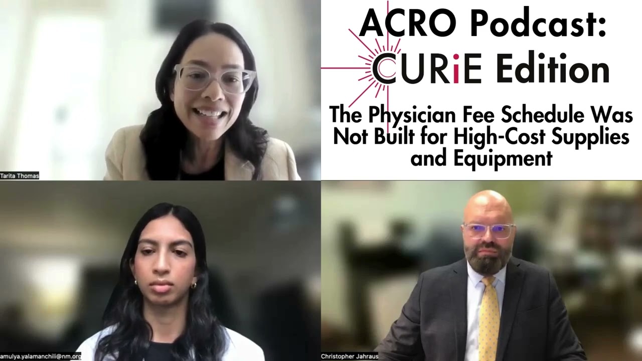 CURiE Conversations: The Physician Fee Schedule Was Not Built for High-Cost Supplies and Equipment