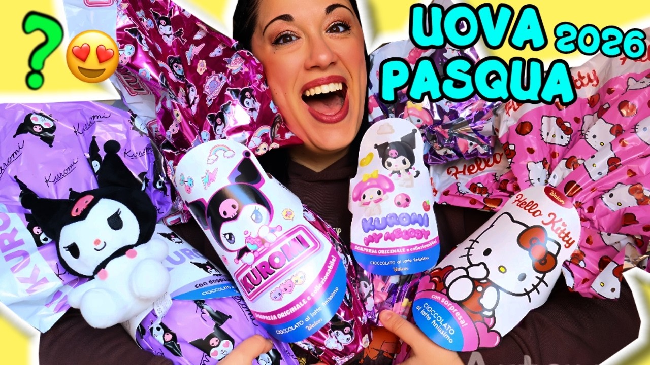 Apro UOVA di PASQUA di KUROMI ed HELLO KITTY 2026! iolanda sweets