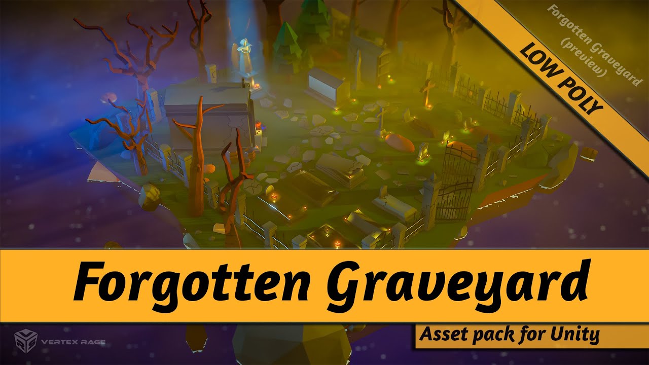 Forgotten Graveyard - Sunset Scene - Low Poly Graveyard Island (Unity 3D Asset Pack WIP)