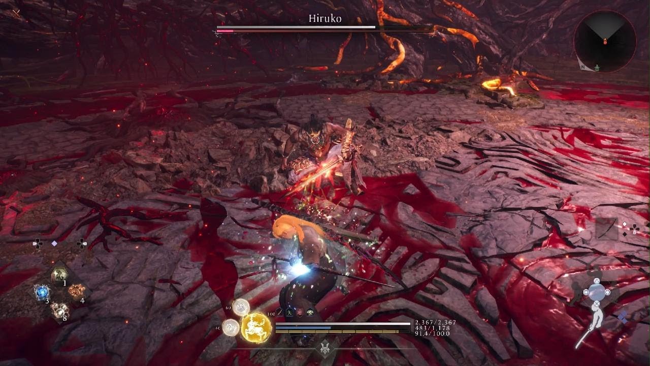 Nioh 3 - Hiruko Boss Fight (Boss 13) - Dark Roots Mission | No Elixirs | Deflect/Amrita Heals
