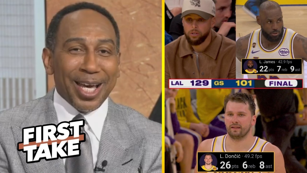 FIRST TAKE | Lakers are BACK! - Stephen A. on LeBron & Luka shining in 129–101 win over the Warriors