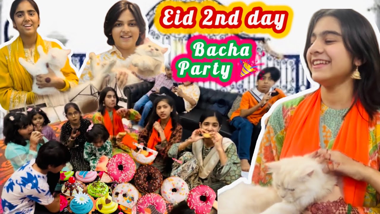 Eid Ka 2nd Day Mamu Ke Ghar👍🫶🏻||Bacha Party Full Enjoy ||#subscribe @rayyanandfamily