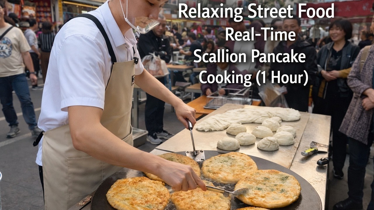 Calm Street Work | Scallion Pancakes ASMR