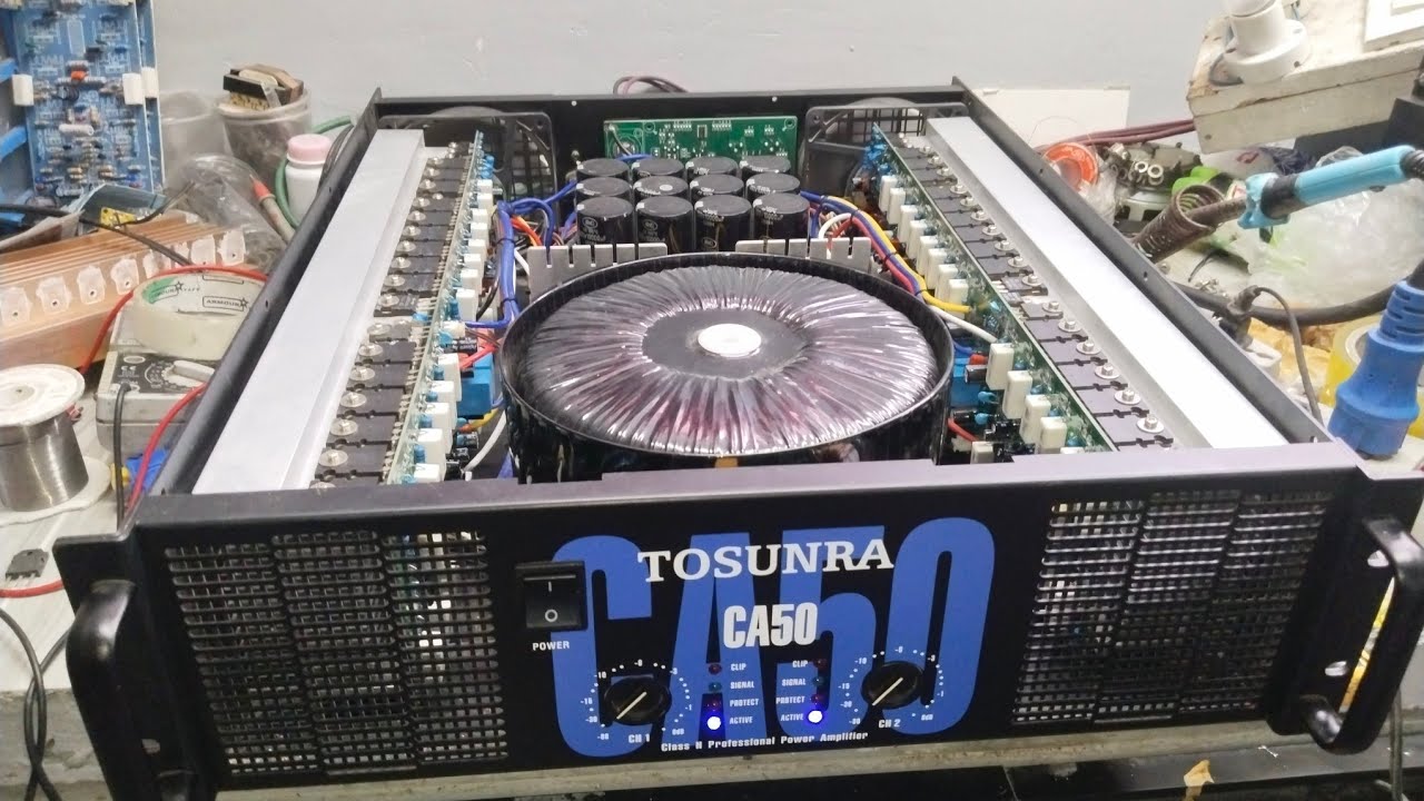 TOSUNRA CA50 POWER AMPLIFIER SABAY ANG ILAW NG PROTECT CLIP SIGNAL PAANU AYUSIN