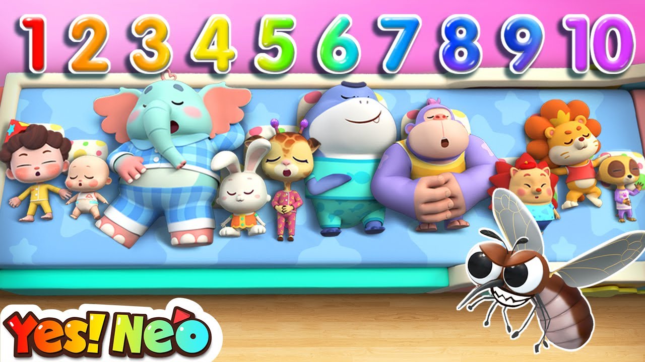 10 in the Bed (Learn Numbers) | Mosquitoes, Go away! | Nursery Rhymes & Kids Songs | Yes! Neo