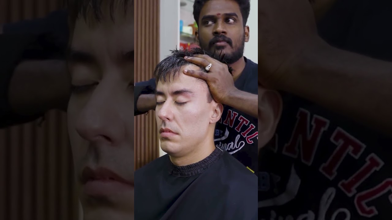 💈 Indian Head Massage at Omen Barbershop #asmr #asmrmassage