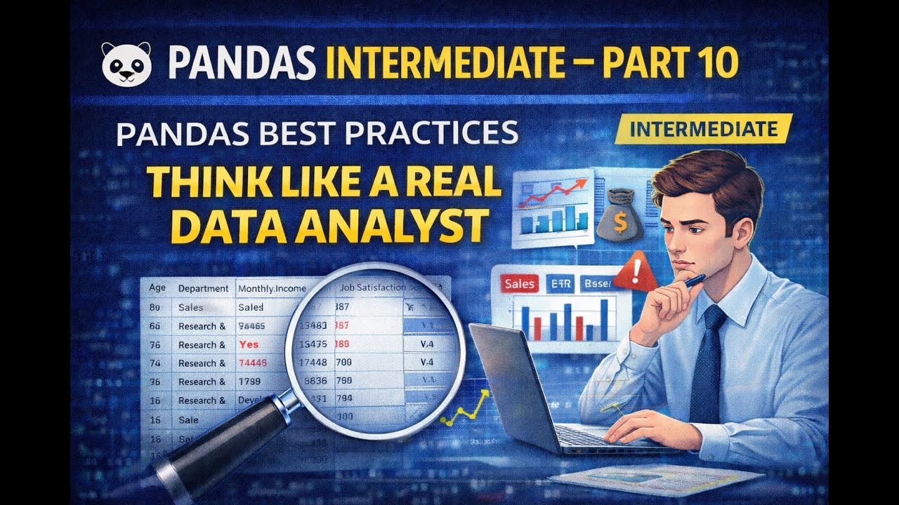 Pandas Intermediate Part 10 | Best Practices for Real-World Data Analysis (Think Like an Analyst)