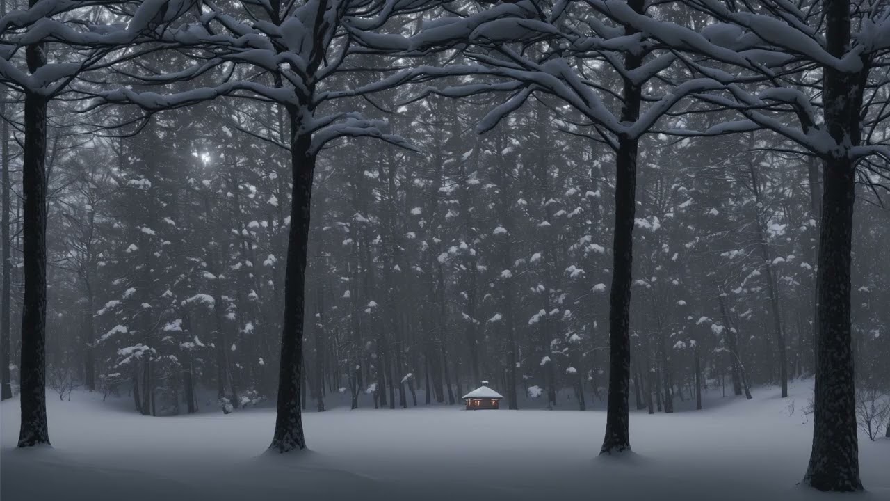 Winter Moonlight | 8 Hours of Winter Ambience ❄️ Cozy Sleep Music & Snowfall for Deep Relaxation