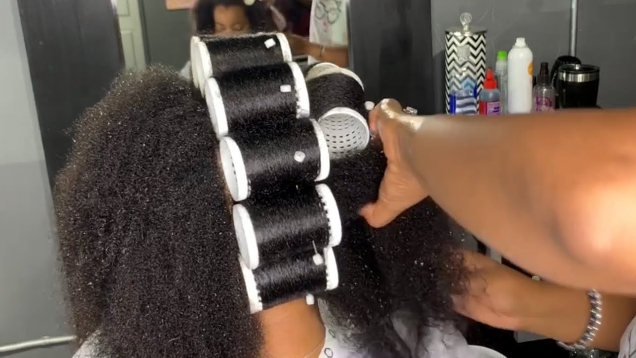 HOW TO: ROLLER SET NATURAL HAIR / FULL BOUNCY AND BEAUTIFUL SILK HAIR !