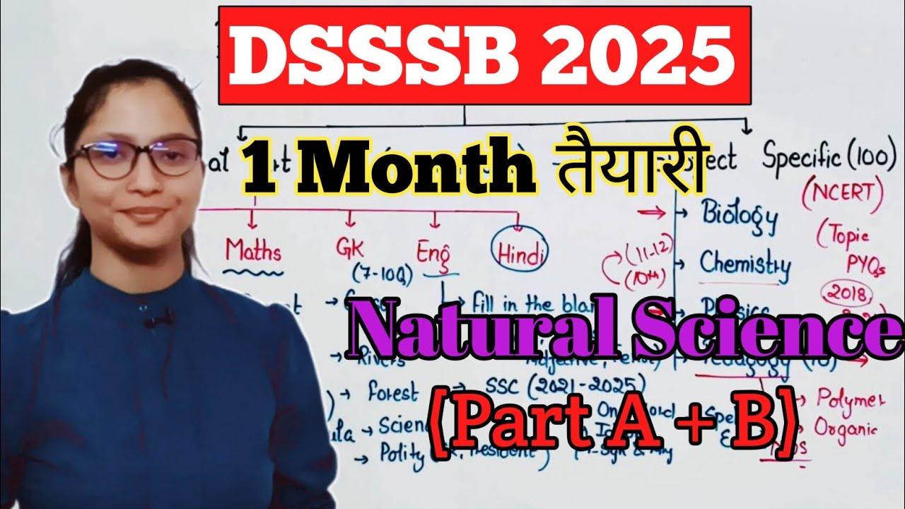 DSSSB TGT 2025 Natural Science 1 Month Strategy | DSSSB TGT Natural Science tayri kaise Karen | 
