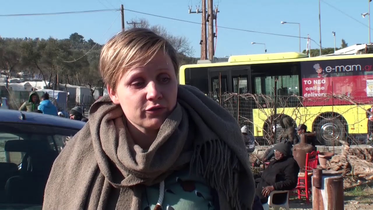 De Kanda Refugee Shelter in kamp Moria op Lesbos met Wilke de Blois van Eurorelief