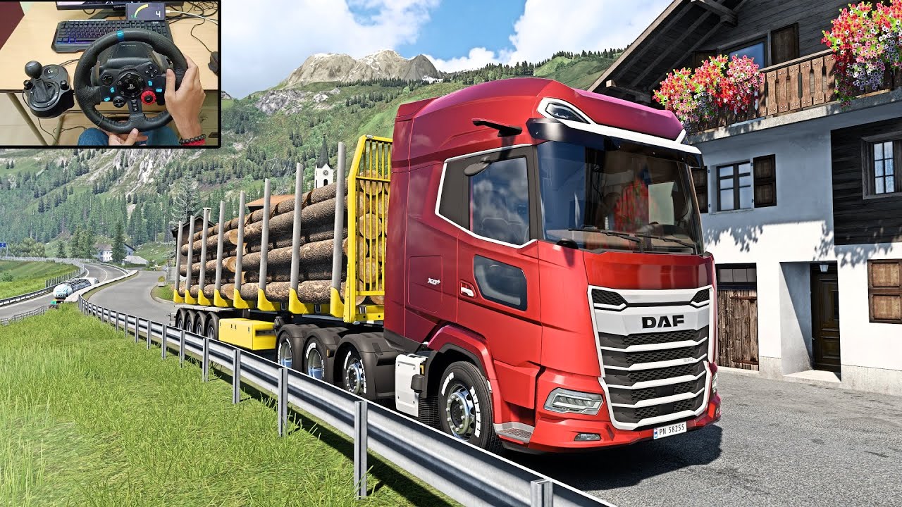 DAF NGD XG+ 500 Through Switzerland 🇨🇭 | Euro Truck Simulator 2 | Logitech G29 Setup
