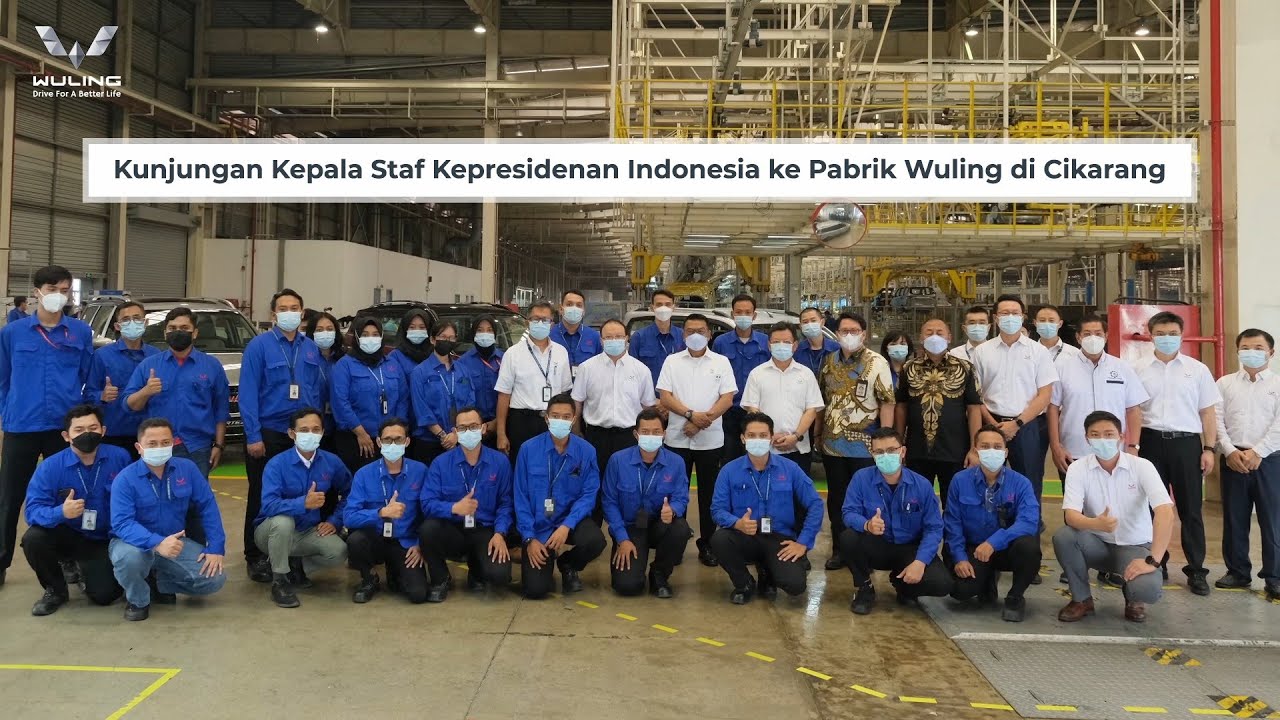 Kunjungan Kepala Staf Kepresidenan Indonesia Ke Pabrik Wuling di Cikarang