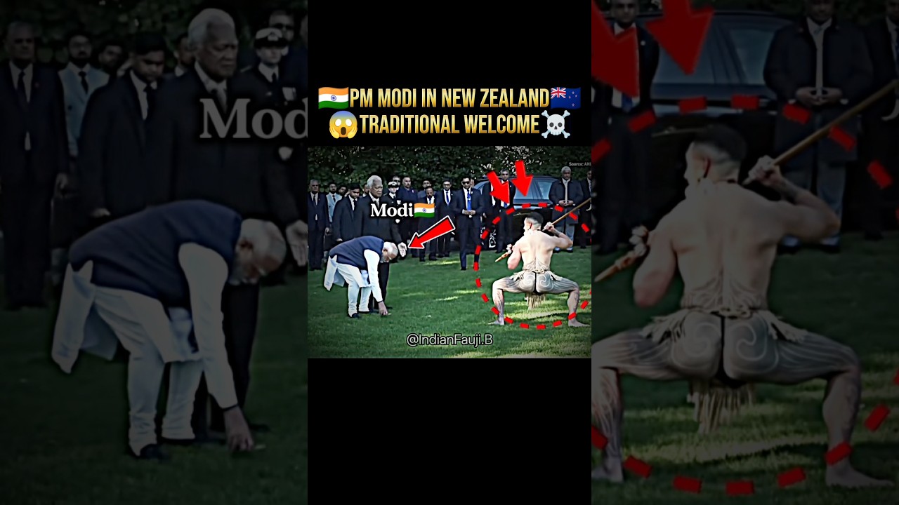 🇮🇳PM MODI TRADITIONAL WELCOME IN NEW ZEALAND🇳🇿😱🤔 #newzealand #welcome #pmmodi #modi #status