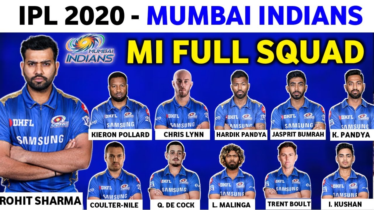 IPL 2020 - Mumbai Indians (MI) Team Full Squad For Vivo IPL 2020