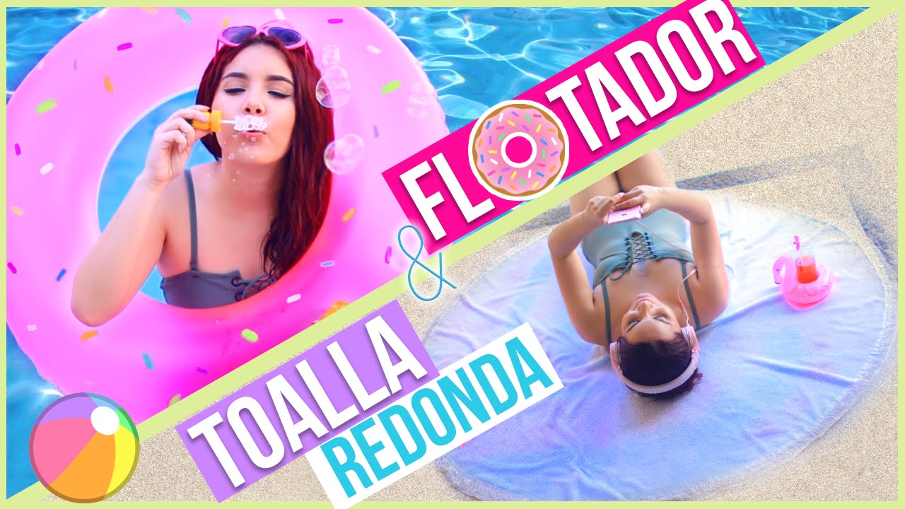 DIY IDEAS PARA VACACIONES DE VERANO: FLOTADOR DE DONA + TOALLA REDONDA ♥ Jimena Aguilar