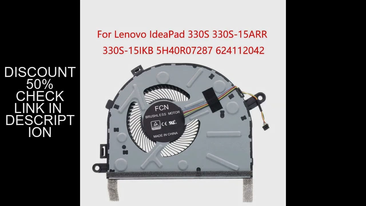 Replacement New Laptop CPU Cooling Fan for Lenovo IdeaPad 330S 330S-15ARR 330S-15IKB 5H40R07287 6241