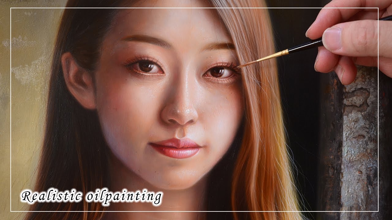 【油絵】目をリアルに描いてみた「アート・スーパーリアリズム・人物画」/oil painting