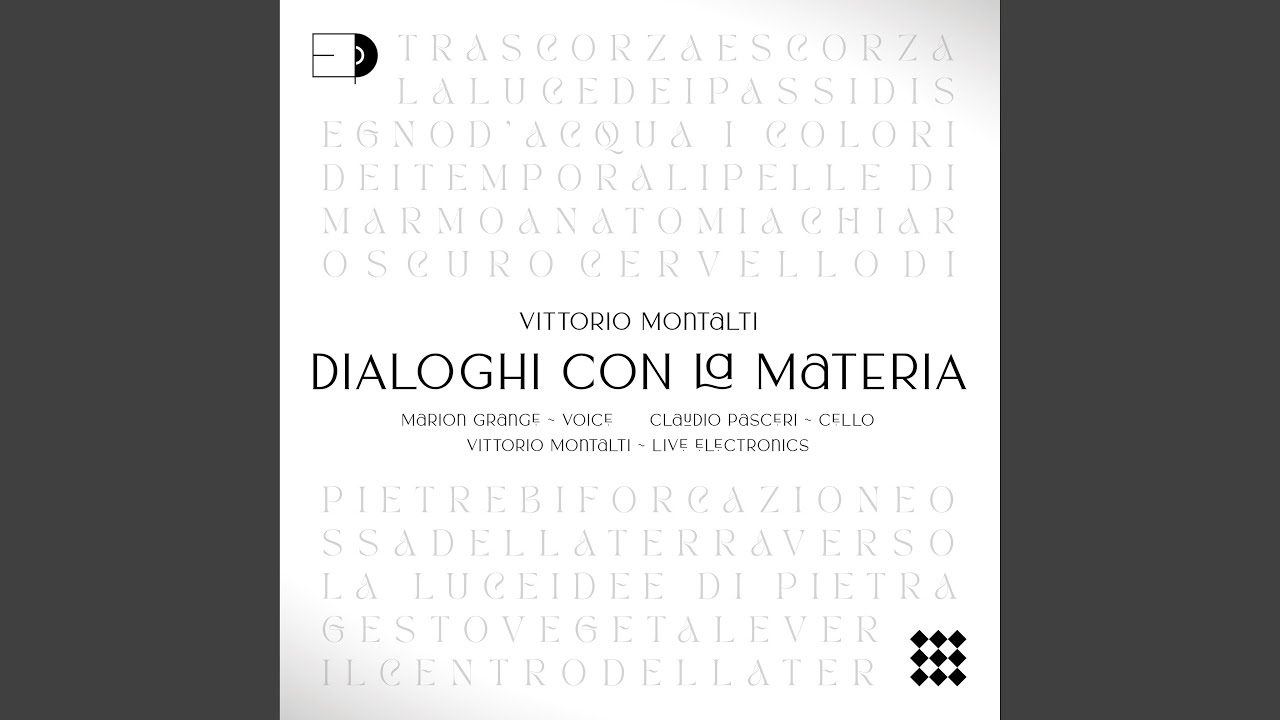 Dialoghi con la materia: V, Pelle di marmo