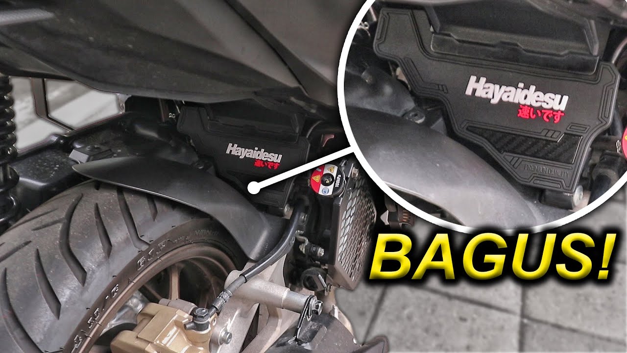 Pasang Mudflap Hayaidesu di Vario 160 (+Tutorial)