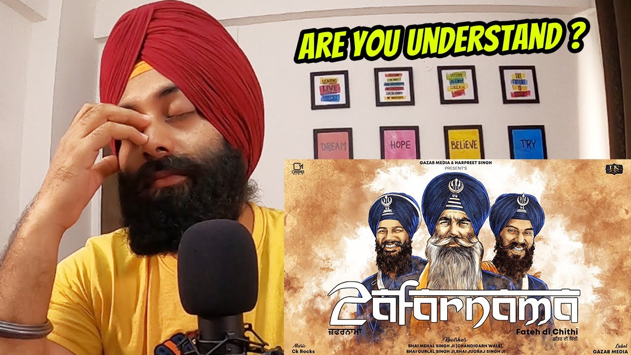 REACTION on Zafarnama - Fateh Di Chithi | Bhai Mehal Singh Ji & Jatha | Sanmeet Singh