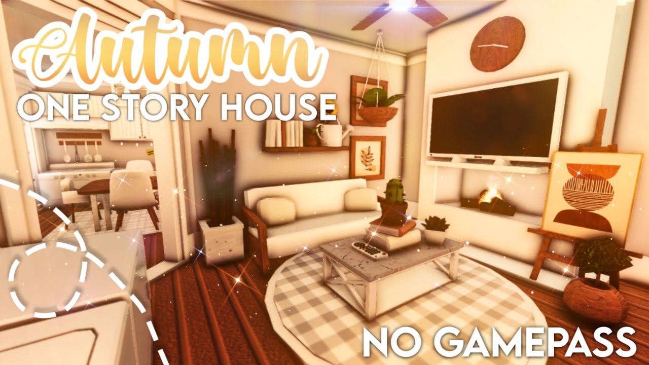 No Gamepass Autumn One Story Family Roleplay House I Bloxburg Speedbuild and Tour - iTapixca Builds