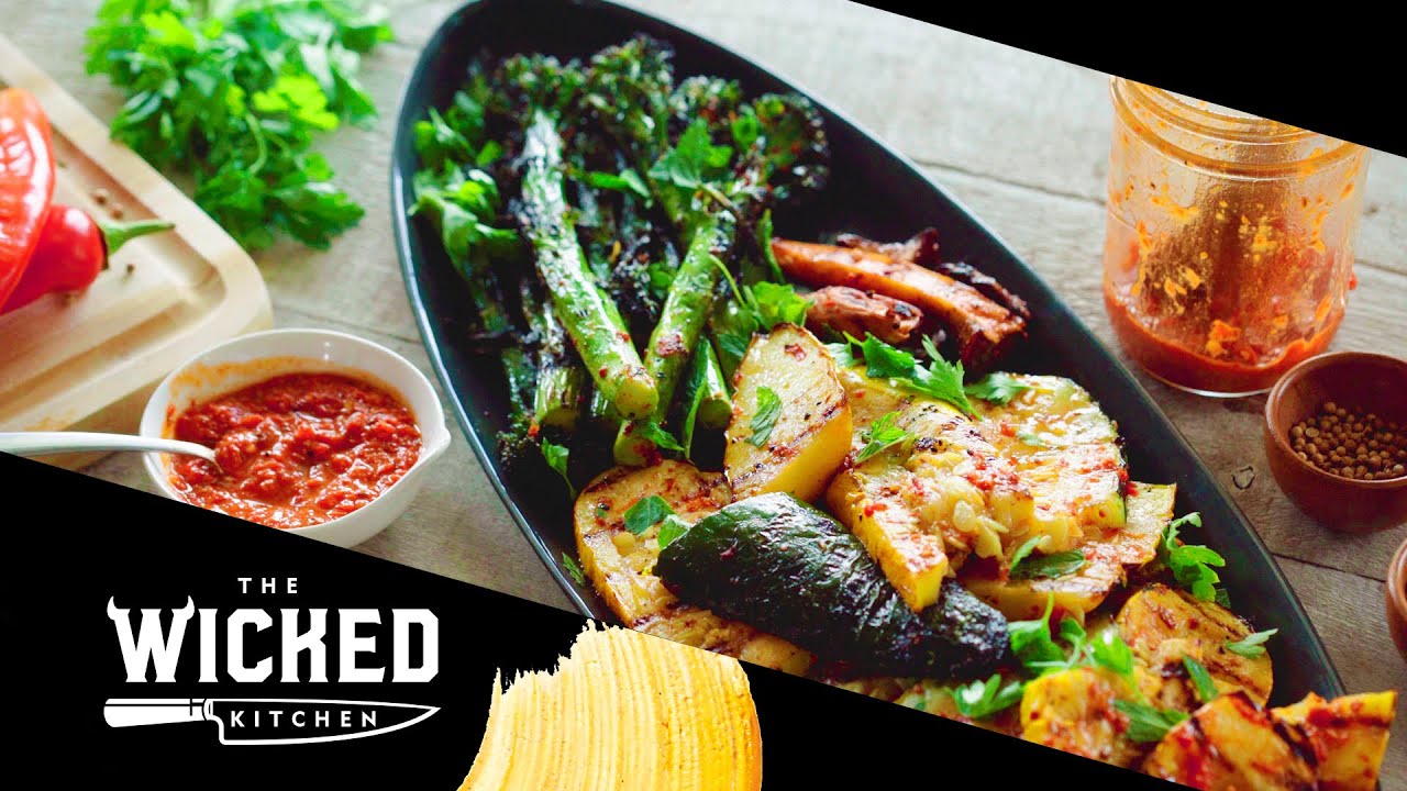 Grilled Vegetables With Harissa | The Wicked Kitchen, Vegan Chefs at your service