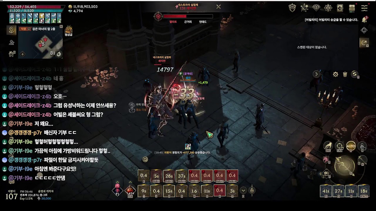 로드나인 로웨인1 24만 쌍신화 지팡이1등 설리 지팡이107렙 두둥#로드나인 #로웨인