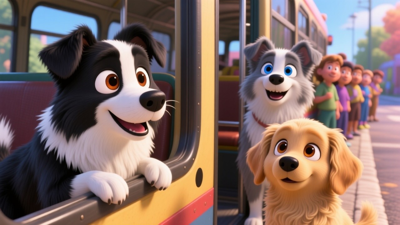 🎵 Maggie’s Bus Goes Round and Round 🚌🎶 | Baby Songs | Maggie the Border Collie