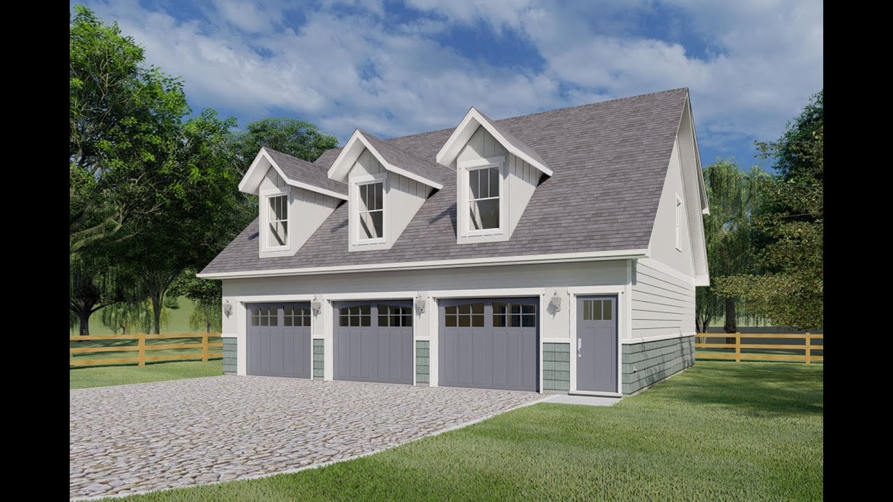 3 Car Garage Plan with Apartment