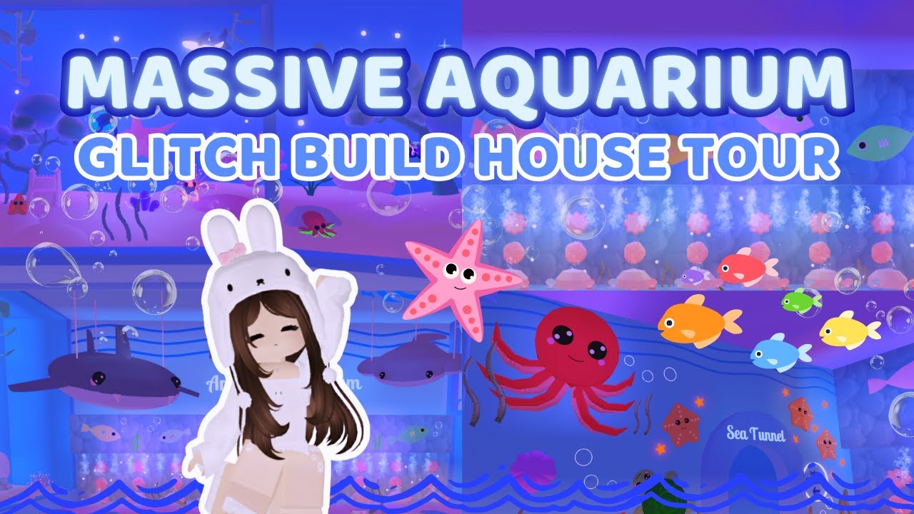 🐬🐠 HUGE Aquarium Glitch Build HOUSE TOUR 🐡🐳 | Adopt Me Build