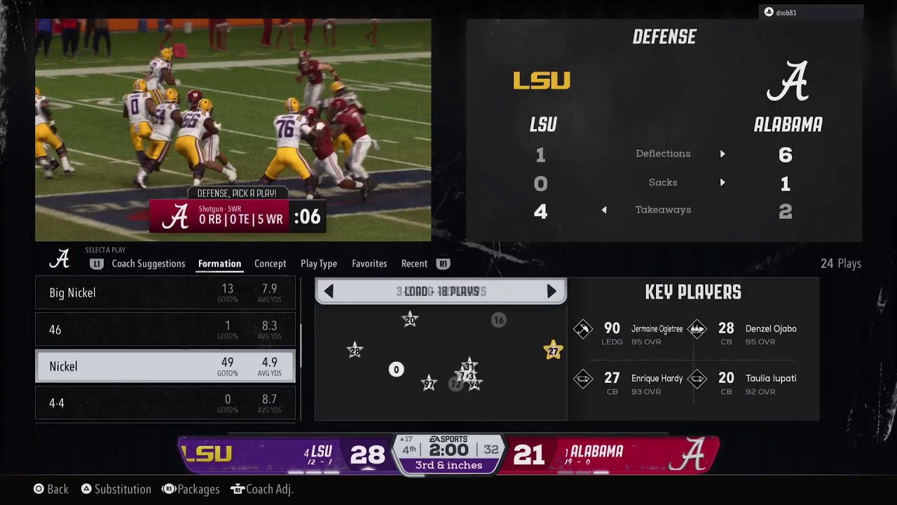 B-Bowl Dynasty: (1) Alabama vs (4) LSU