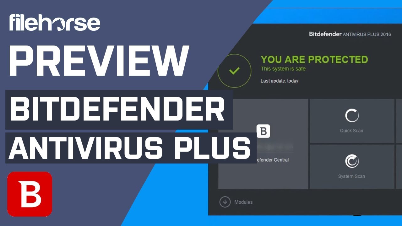 Bitdefender Antivirus Plus 2016 - Antivirus Protection Against Malware - Download Software Preview
