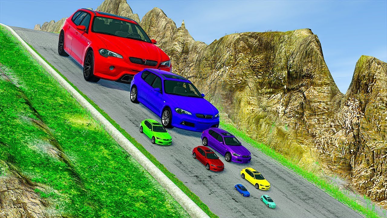 Super Giant & Small Cars vs DOWN OF DEATH – BeamNG.Drive