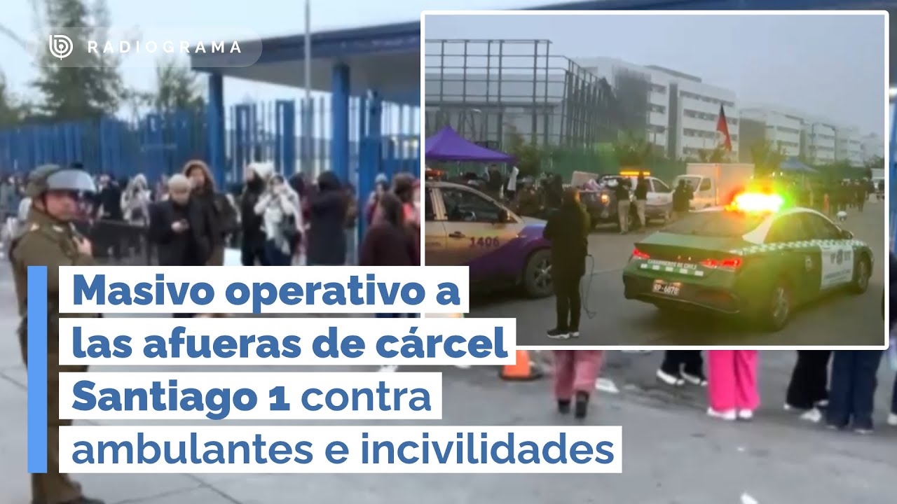 Masivo operativo a las afueras de cárcel Santiago 1 contra ambulantes e incivilidades (RD)