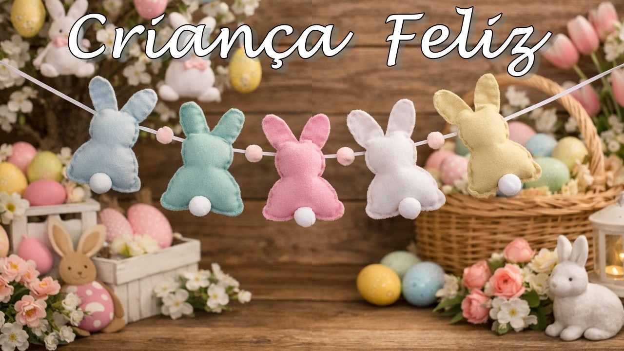 MINHA FILHA AMOU ESSA IDEIA LINDA DECORAÇAO DE PASCOA FAÇA VOCE MESMO COM RETALHOS