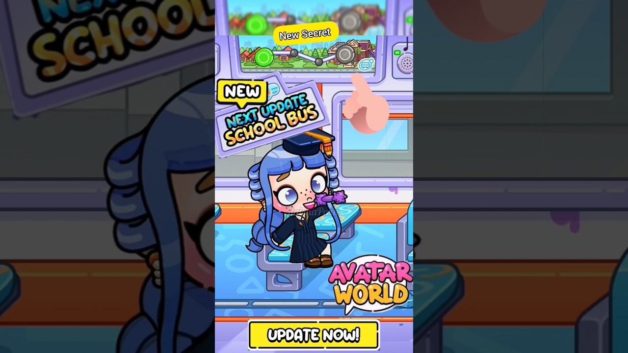 Avatar World New Update Tutorial Go To School In School Bus #avatarworld #pazu #pazugames #shorts