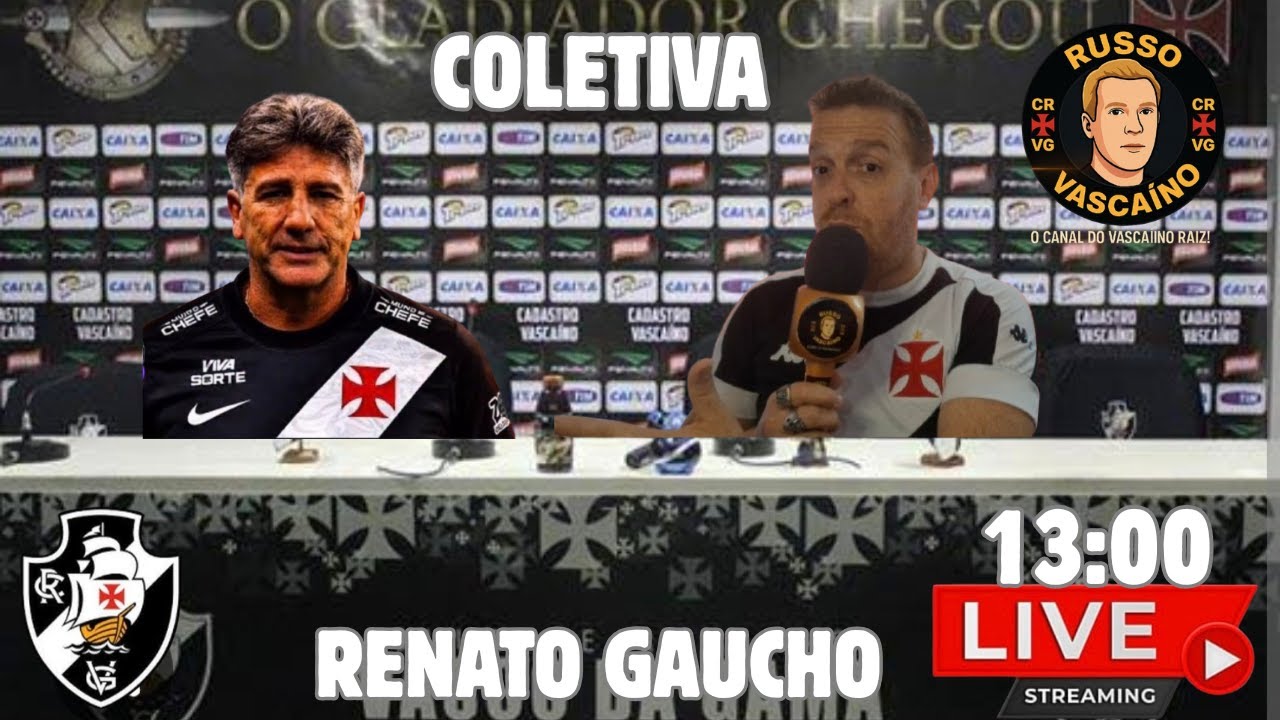 LIVE - COLETIVA DE RENATO GAUCHO NO VASCO!!!!