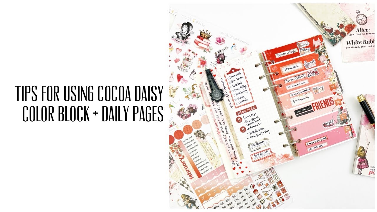 Tips for Using Cocoa Daisy Color Block + Daily Pages [Personal Size Inserts]