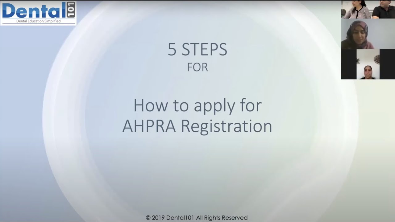 How to apply for AHPRA registration?