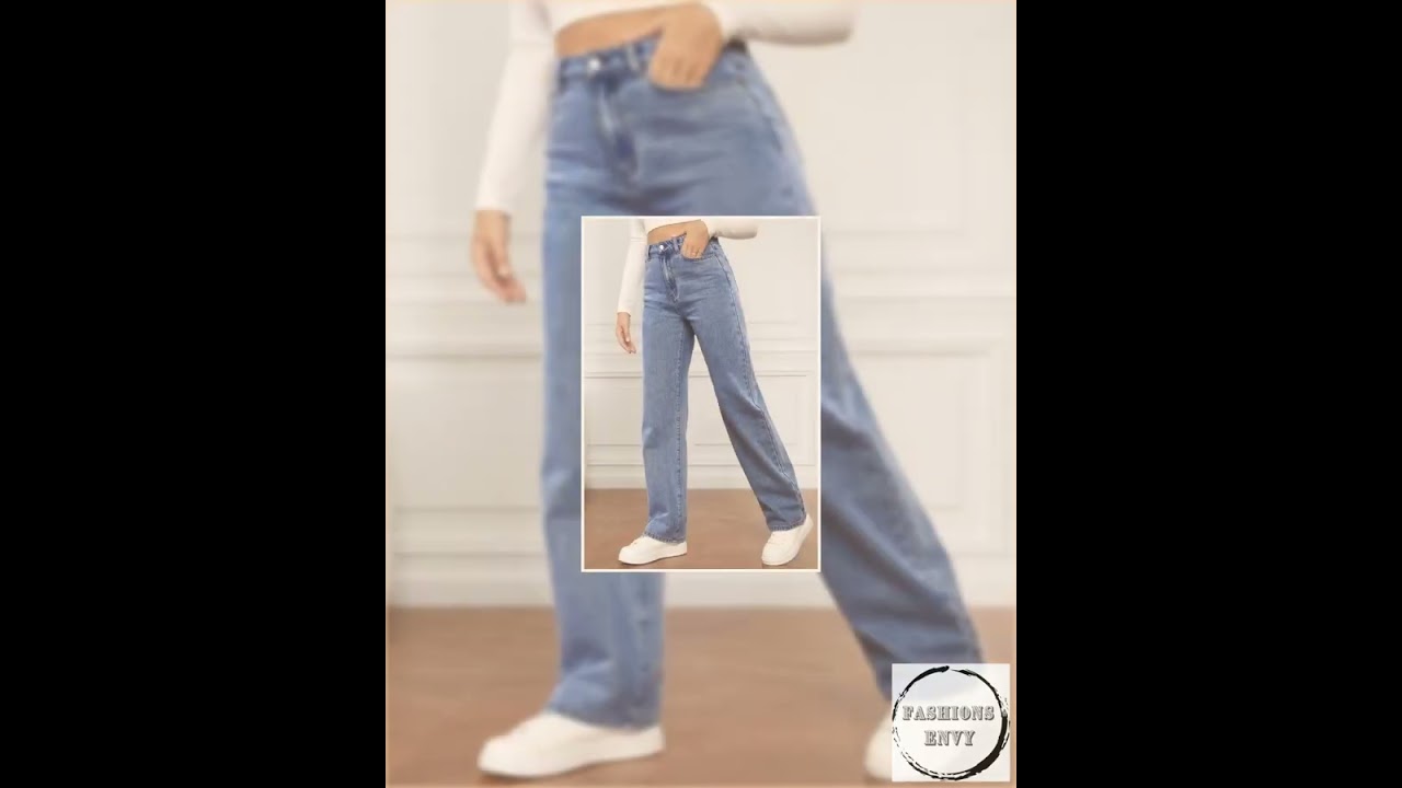High Waist Straight Jeans