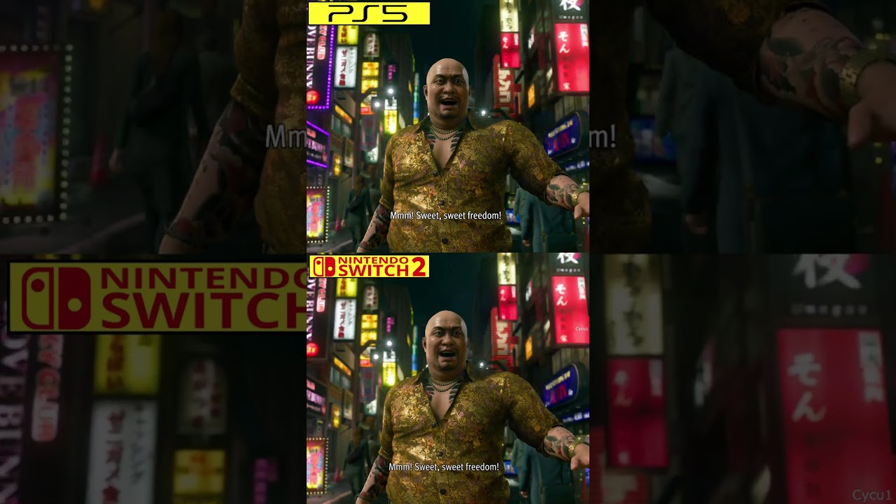 Yakuza 3 Kiwami Demo Nintendo Switch 2 vs PS5 Graphics Comparison